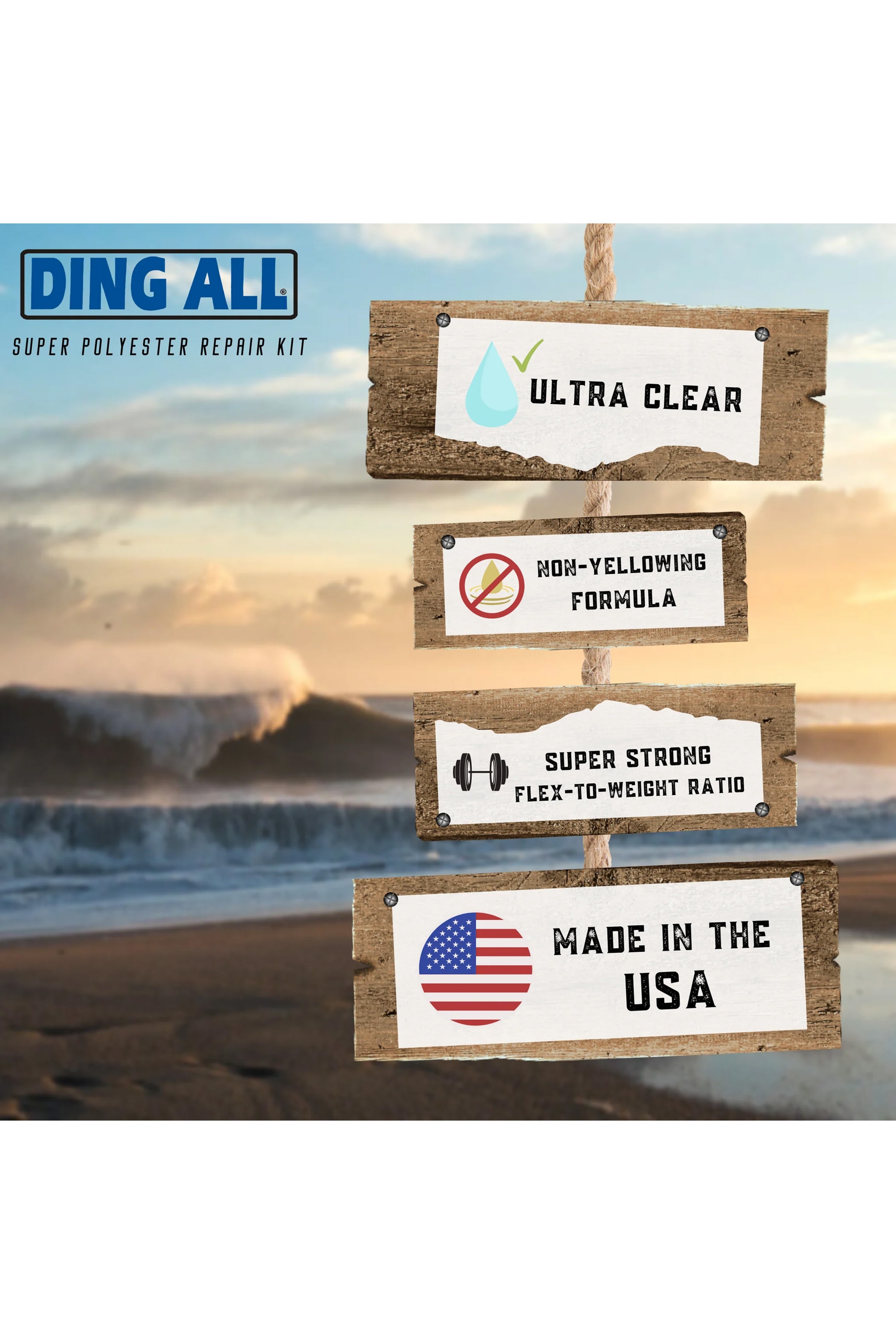 Ding All-Super Polyester Repair Kit